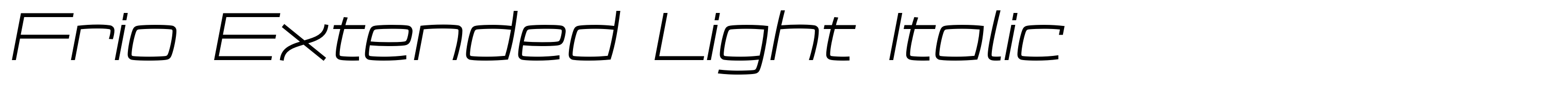 Frio Extended Light Italic